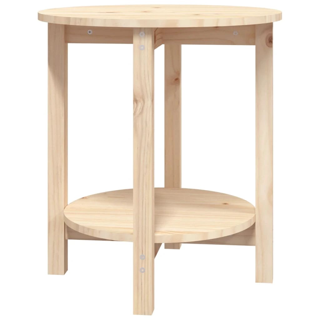 VidaXL Coffee Table Diameter 55x60 cm Solid Pine Wood Rustic Finish For Living Room Decor by vidaXL