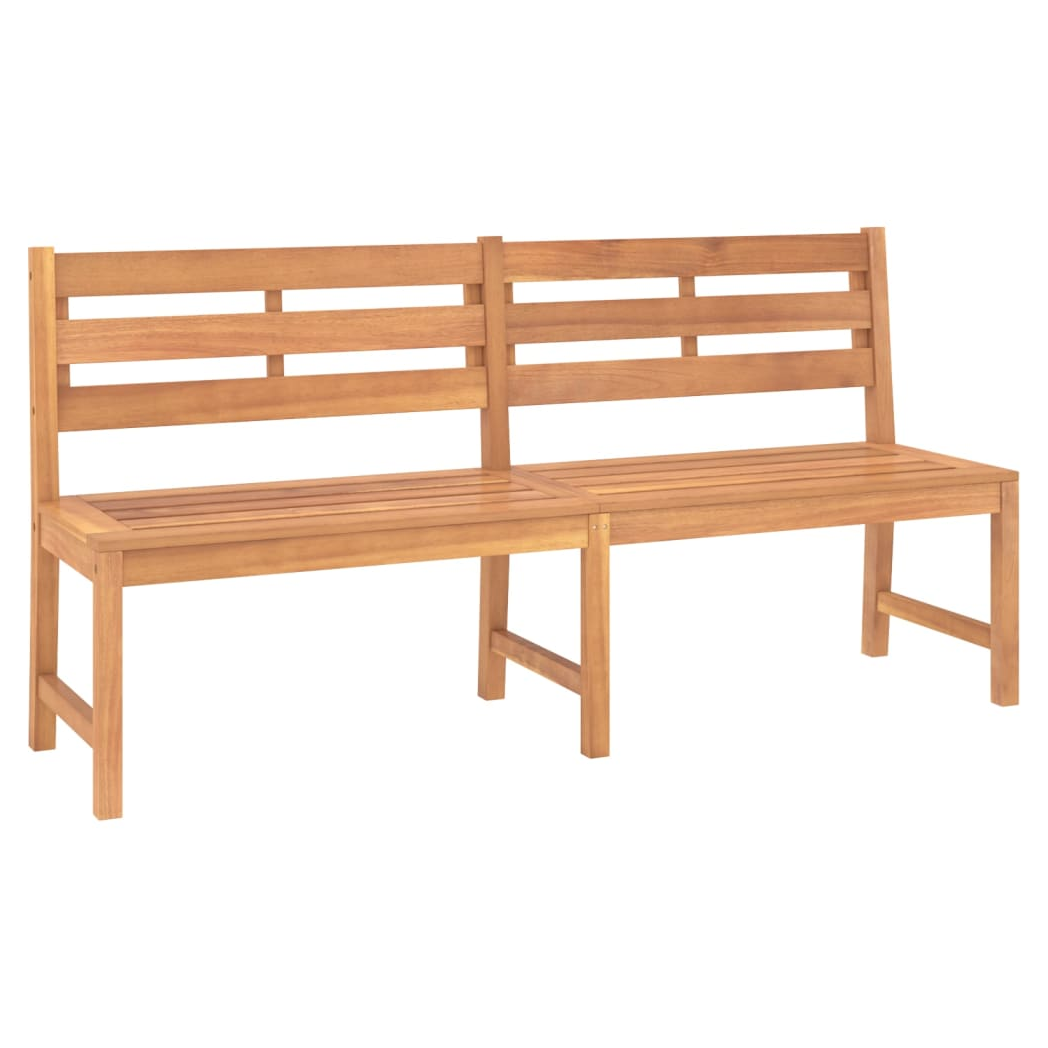 VidaXL Garden Dining Set Three-Piece Compact Teak Solid Wood Kiln-Dried Finish For Outdoor Patio by vidaXL