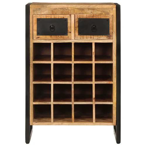 vidaXL Wine Rack for 16 Bottles Solid Mango Wood with Rustic Design for Wine Enthusiasts by vidaXL