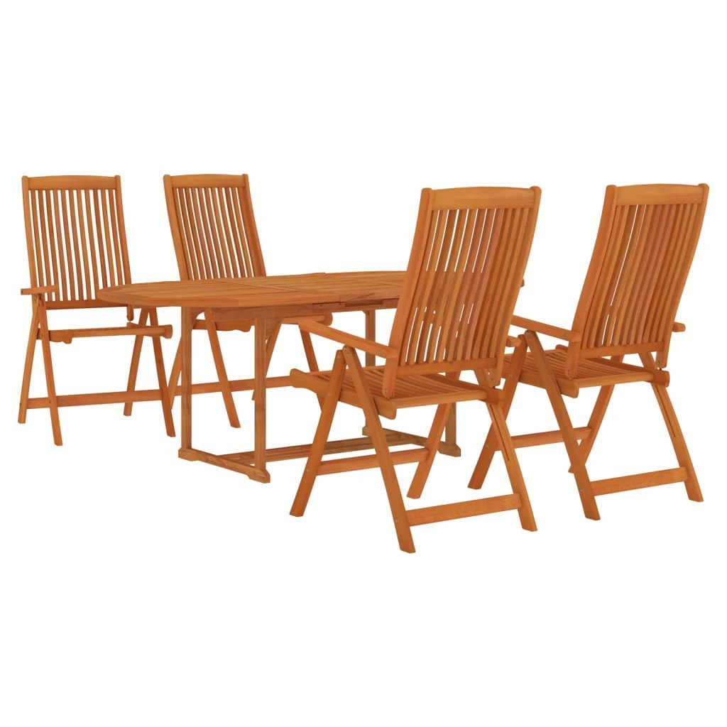vidaXL VidaXL 5 Piece Garden Dining Set Eucalyptus Patio - Garden Set
