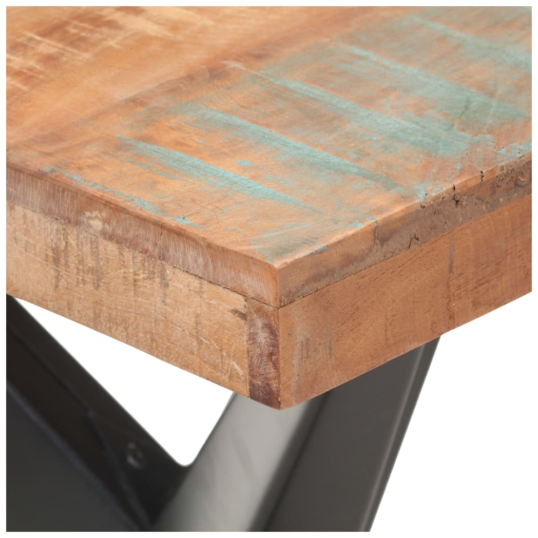 vidaXL Dining Table 120x60x76 cm Solid Reclaimed Wood Rustic Finish for Family Dining by vidaXL