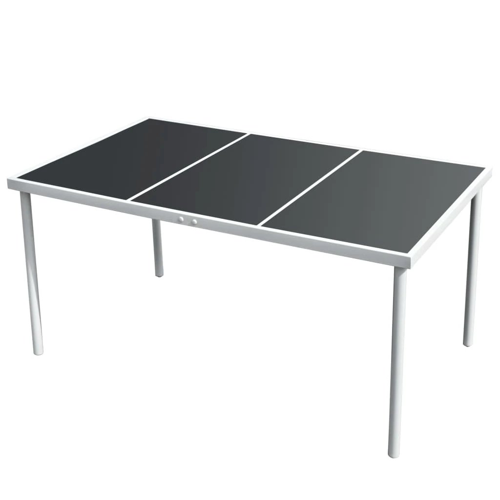 vidaXL VidaXL Outdoor Dining Set 7 Piece Glass Top Table Patio - Garden Set