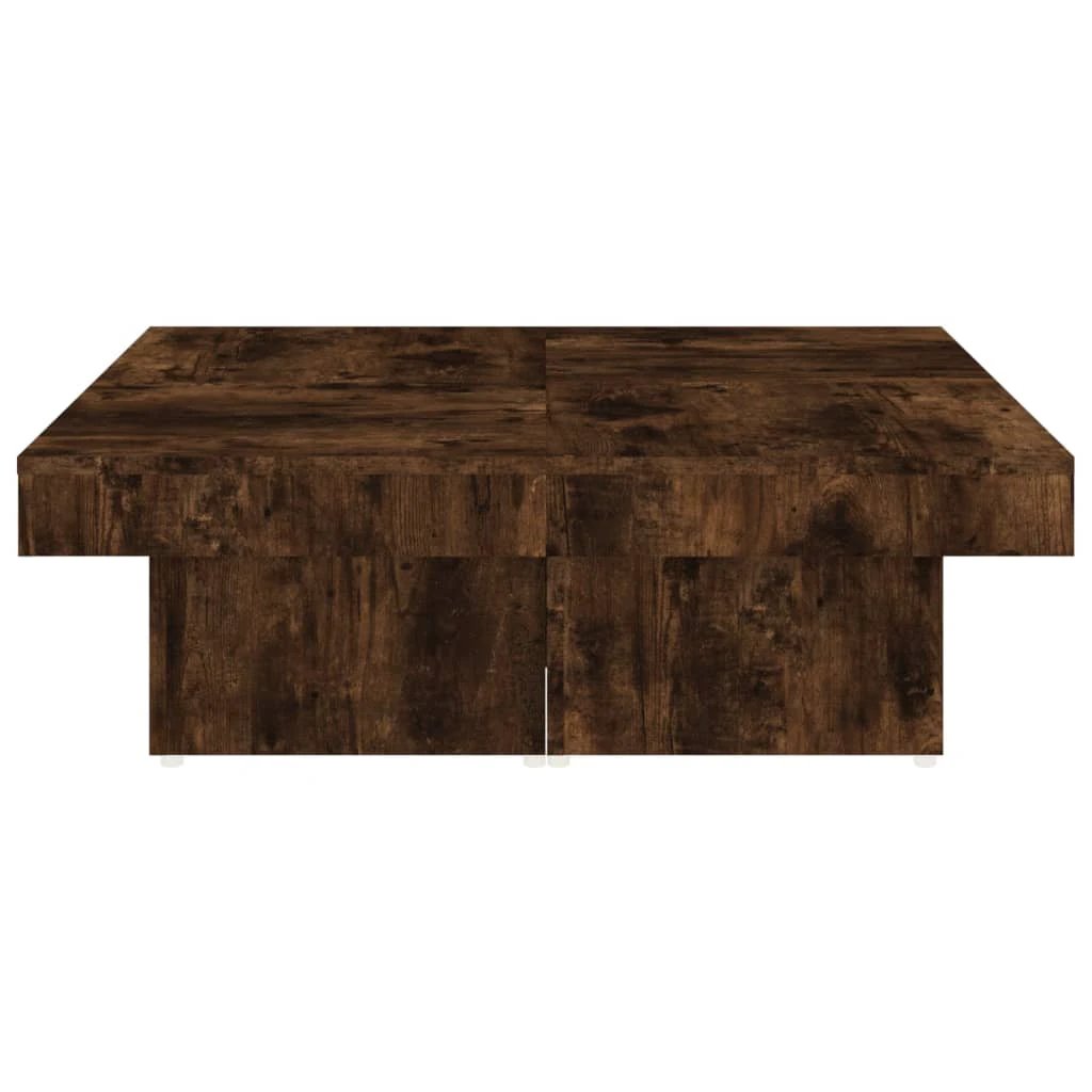 vidaXL VidaXL Coffee Table 90x90x28 cm Smoked Oak Engineered Wood Living Room Centerpiece - Coffee Table