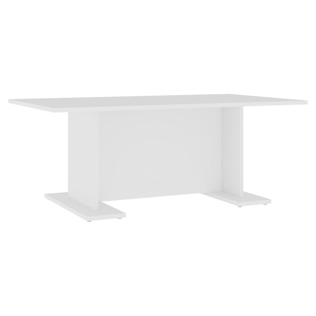 vidaXL VidaXL Coffee Table 103.5x60x40 cm Engineered Wood Durable White Finish For Living Room - Coffee Table