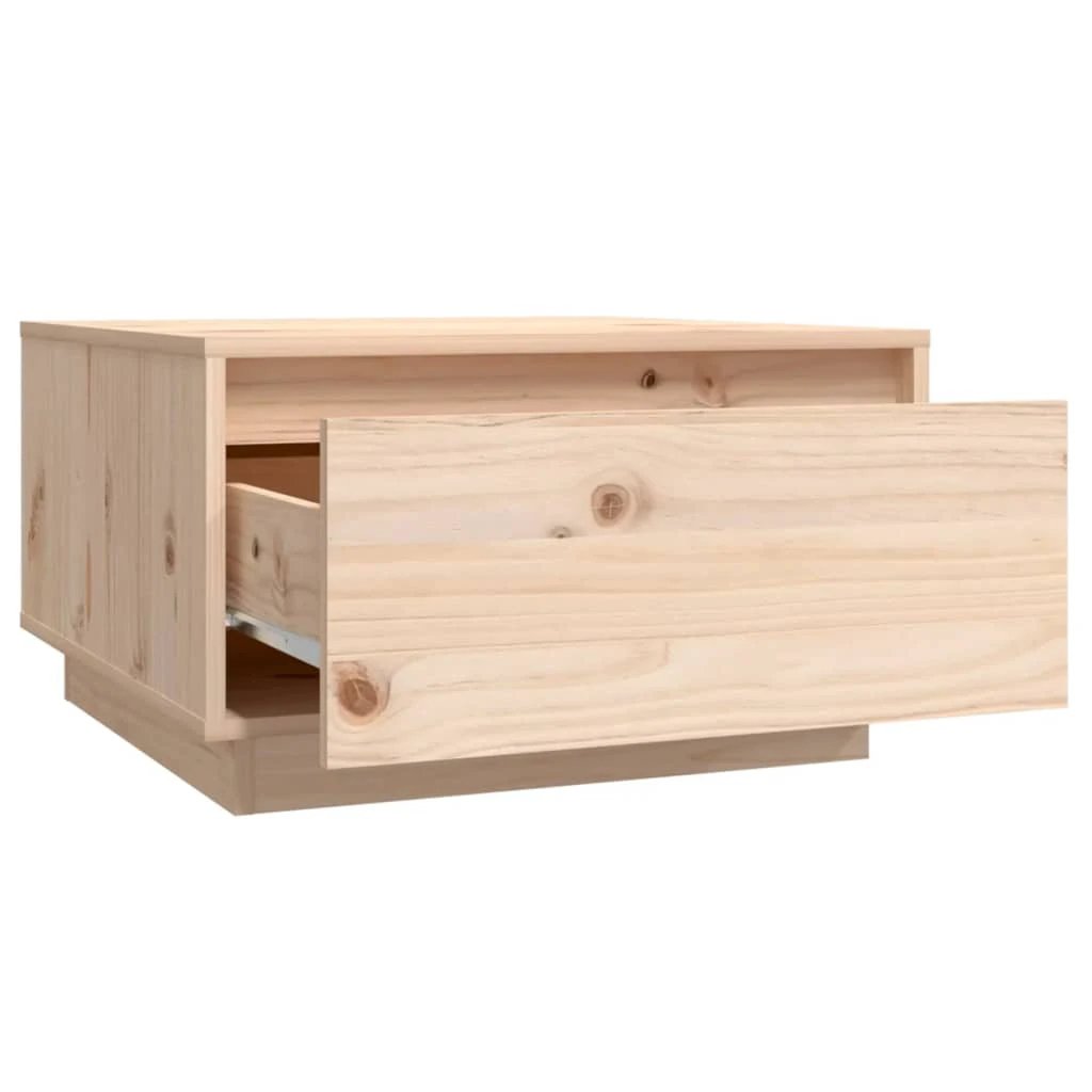 vidaXL VidaXL Coffee Table 55x56x32 cm Solid Pine Wood Large Storage Drawer Living Room - Coffee Table
