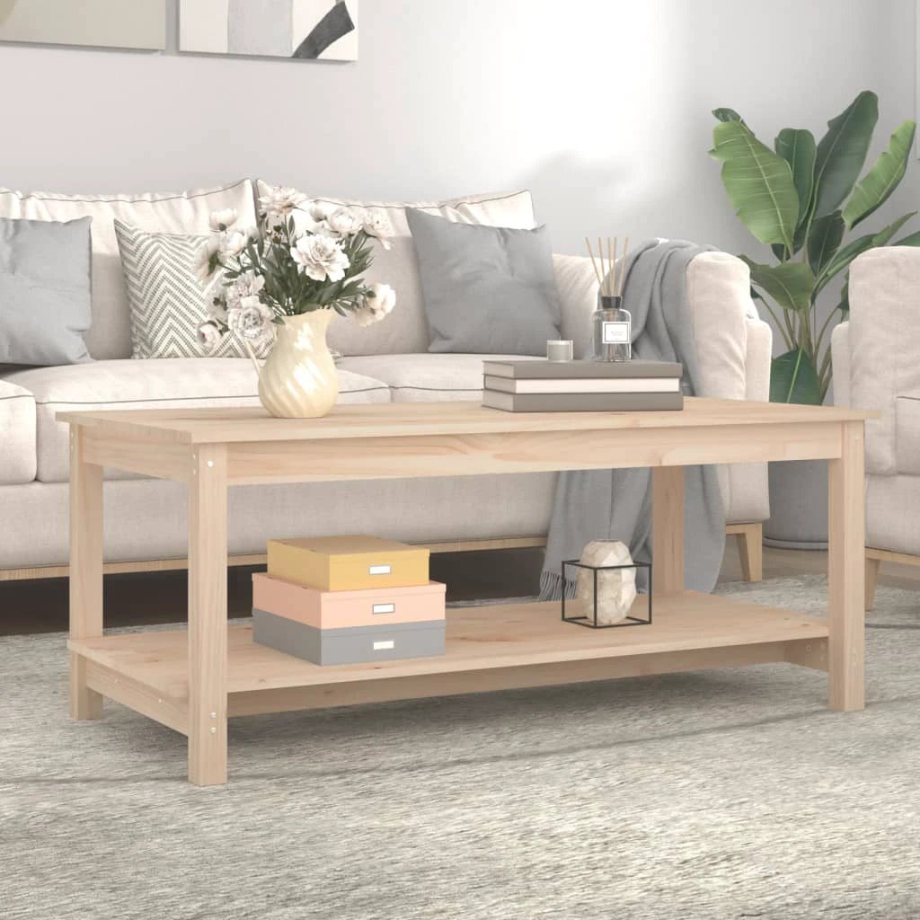 vidaXL VidaXL Coffee Table 110x55x45 Solid Pine Home - Coffee Table