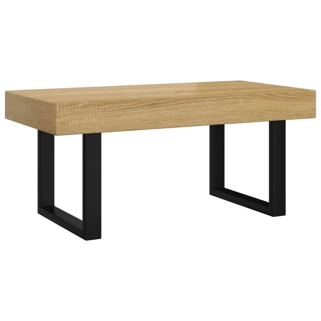 VidaXL Coffee Table 90x45x40 cm MDF Top with Iron Legs for Modern Living Room Decor by vidaXL