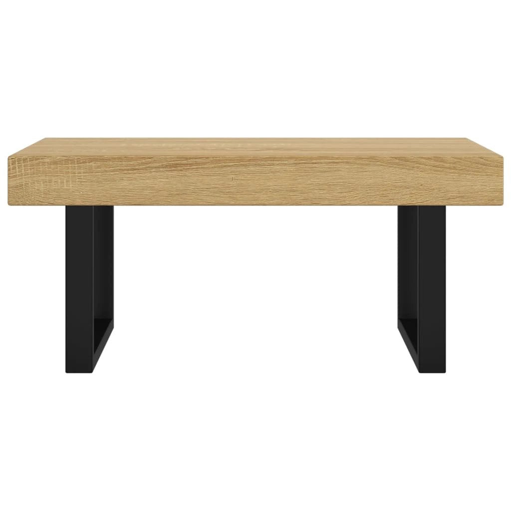 VidaXL Coffee Table 90x45x40 cm MDF Top with Iron Legs for Modern Living Room Decor by vidaXL