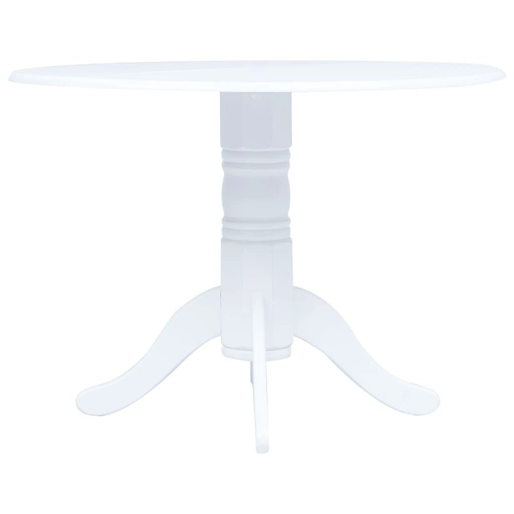 vidaXL vidaXL Dining Table White 106 cm Solid Rubber Wood - Dining Table