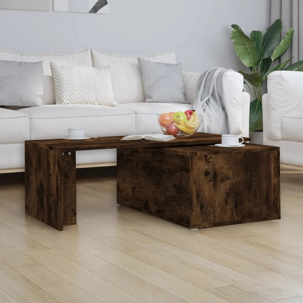vidaXL Coffee Table 150x50x35 cm Smoked Oak Finish Engineered Wood Living Room Decor by vidaXL