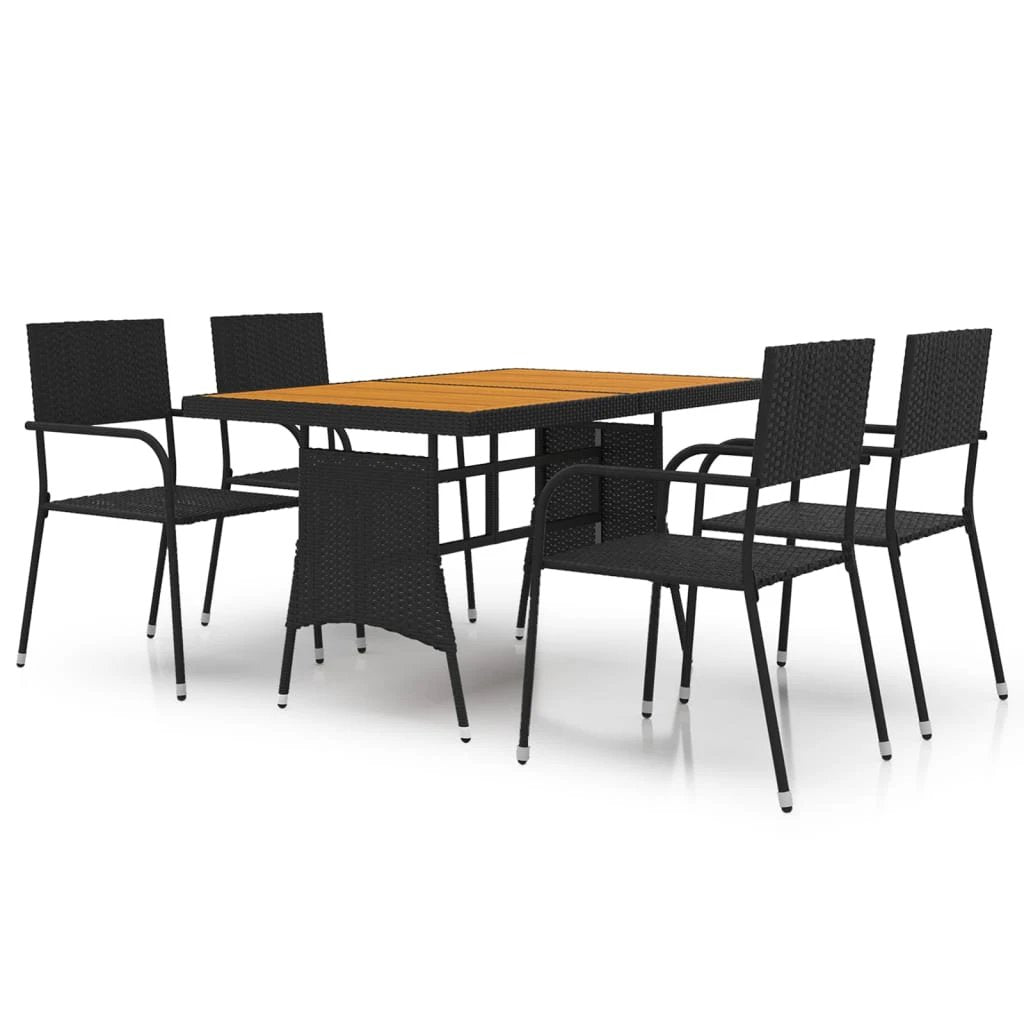 VidaXL 5Pc Outdoor Dining Poly Rattan Waterproof by vidaXL