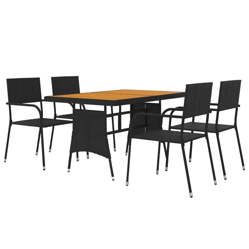 VidaXL 5Pc Outdoor Dining Poly Rattan Waterproof by vidaXL