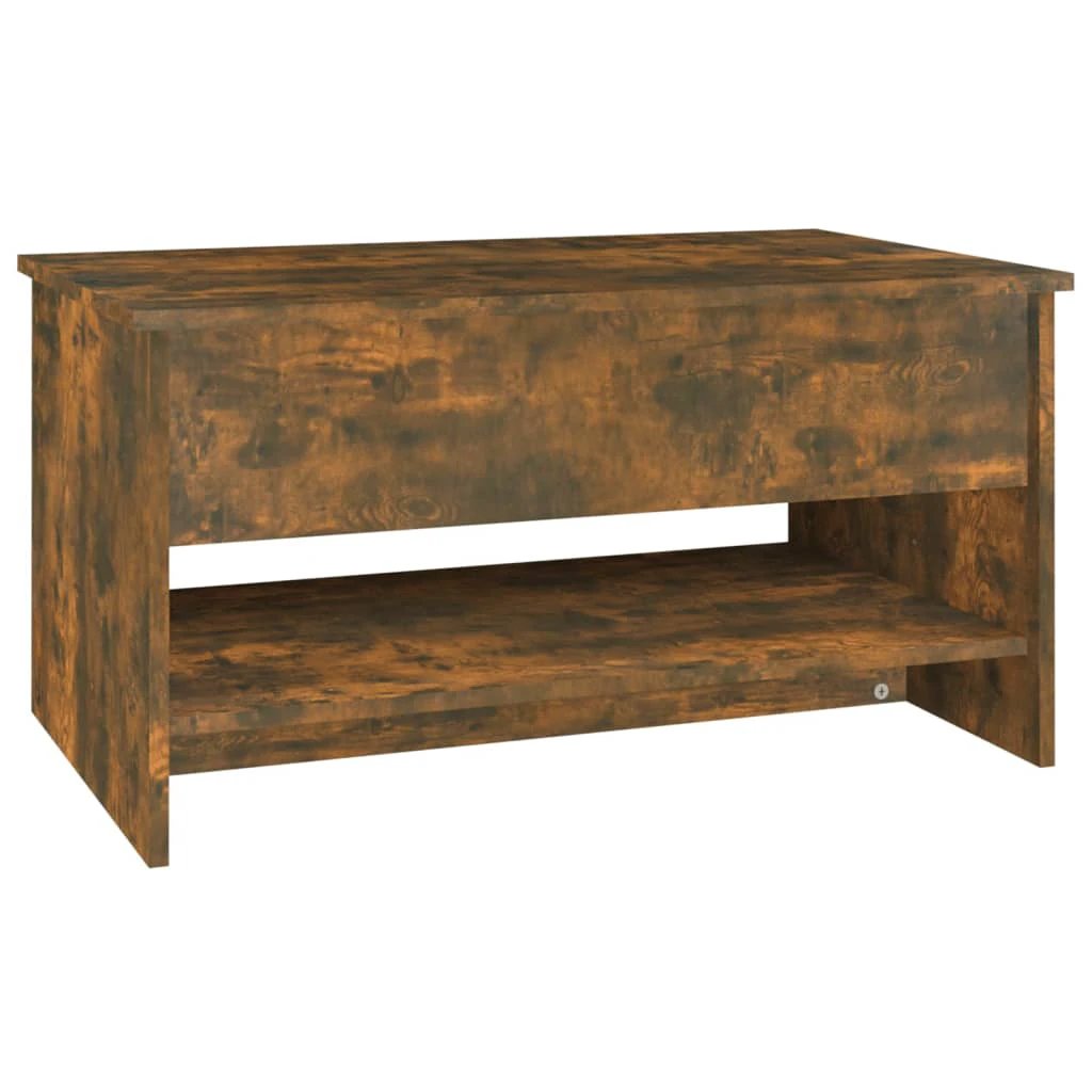 vidaXL VidaXL Coffee Table 80x50x40 cm Smoked Oak Engineered Wood With Storage Drawer For Living Room - Coffee Table