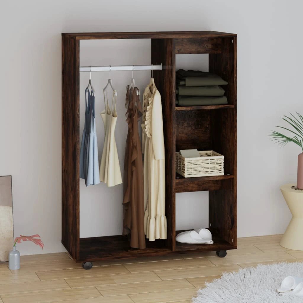 vidaXL vidaXL Wardrobe Smoked Oak 80x40x110 cm Engineered Wood - Wardrobe