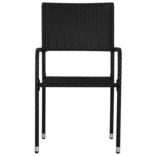 vidaXL 3 Piece Garden Dining Set with Solid Acacia Wood Table and Weather-Resistant Rattan Chairs for Outdoor Entertaining by vidaXL