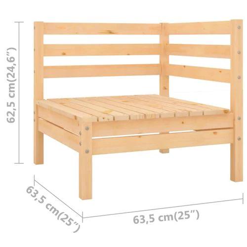 vidaXL vidaXL Modular Corner Sofa 150x150 cm Solid Pinewood with Sturdy Design for Outdoor Relaxation - Garden Sofa Sets