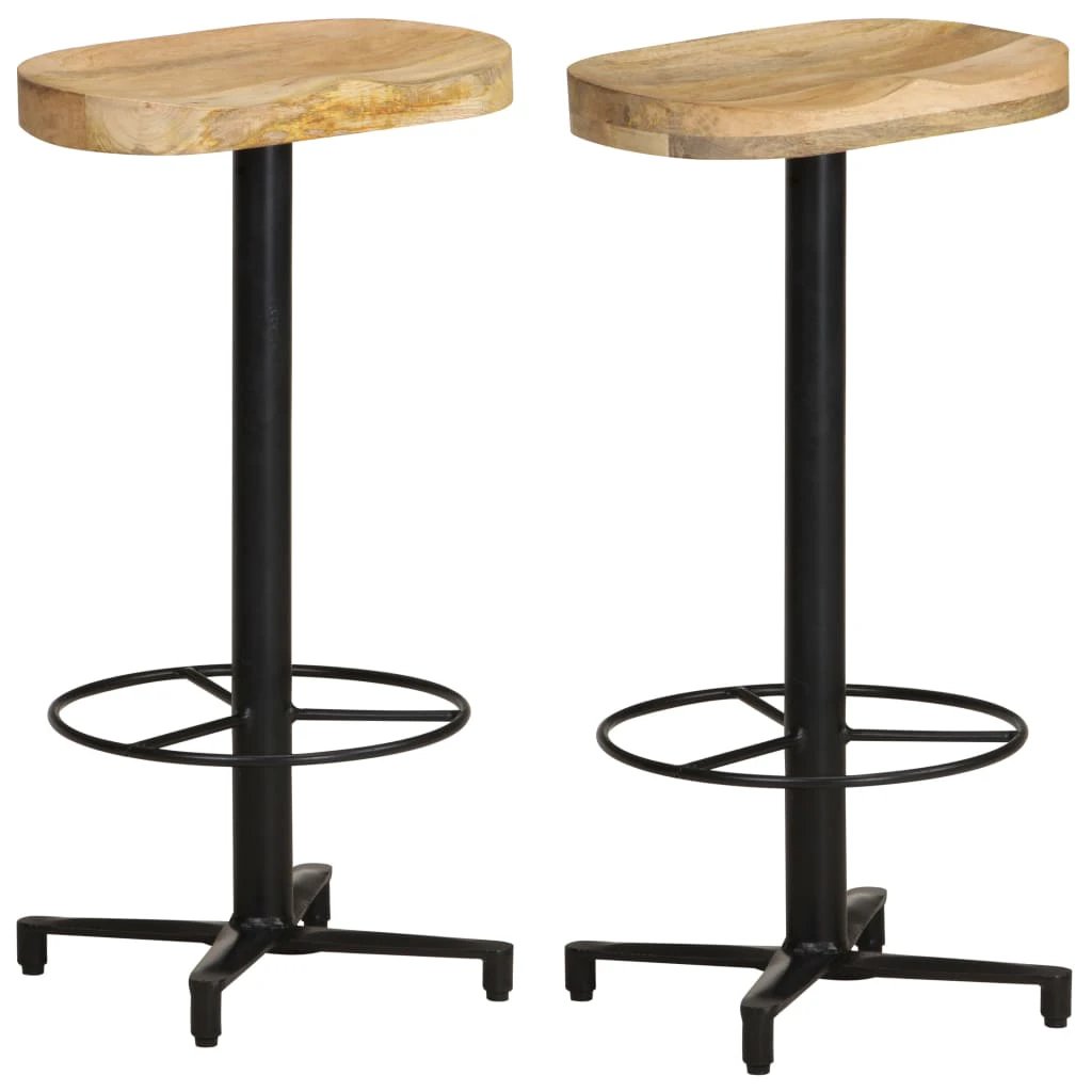 vidaXL vidaXL Bar Stools 2 pcs 76 cm Solid Mango Wood - Bar Stool