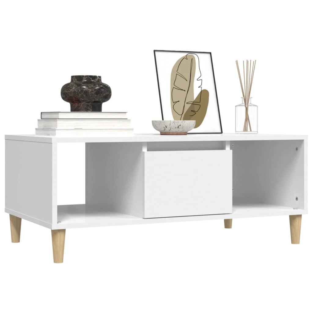 vidaXL VidaXL Coffee Table 90x50x36.5 cm Engineered Wood With Storage For Modern Living Room - Coffee Table