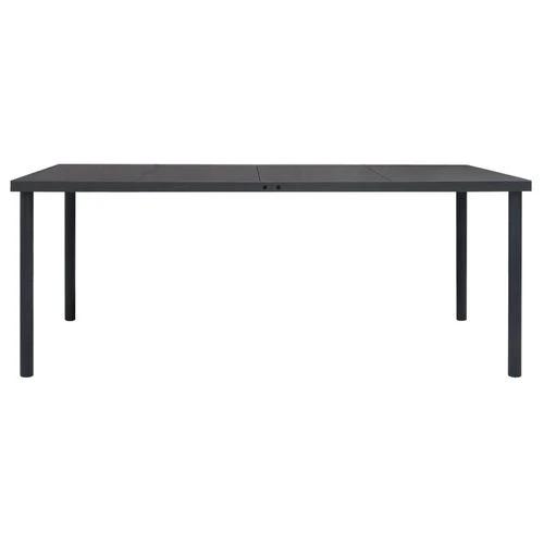 vidaXL 7 Piece Outdoor Dining Set 70 Inch Steel Frame with Powder-Coated Finish for Stylish Patio Gatherings by vidaXL