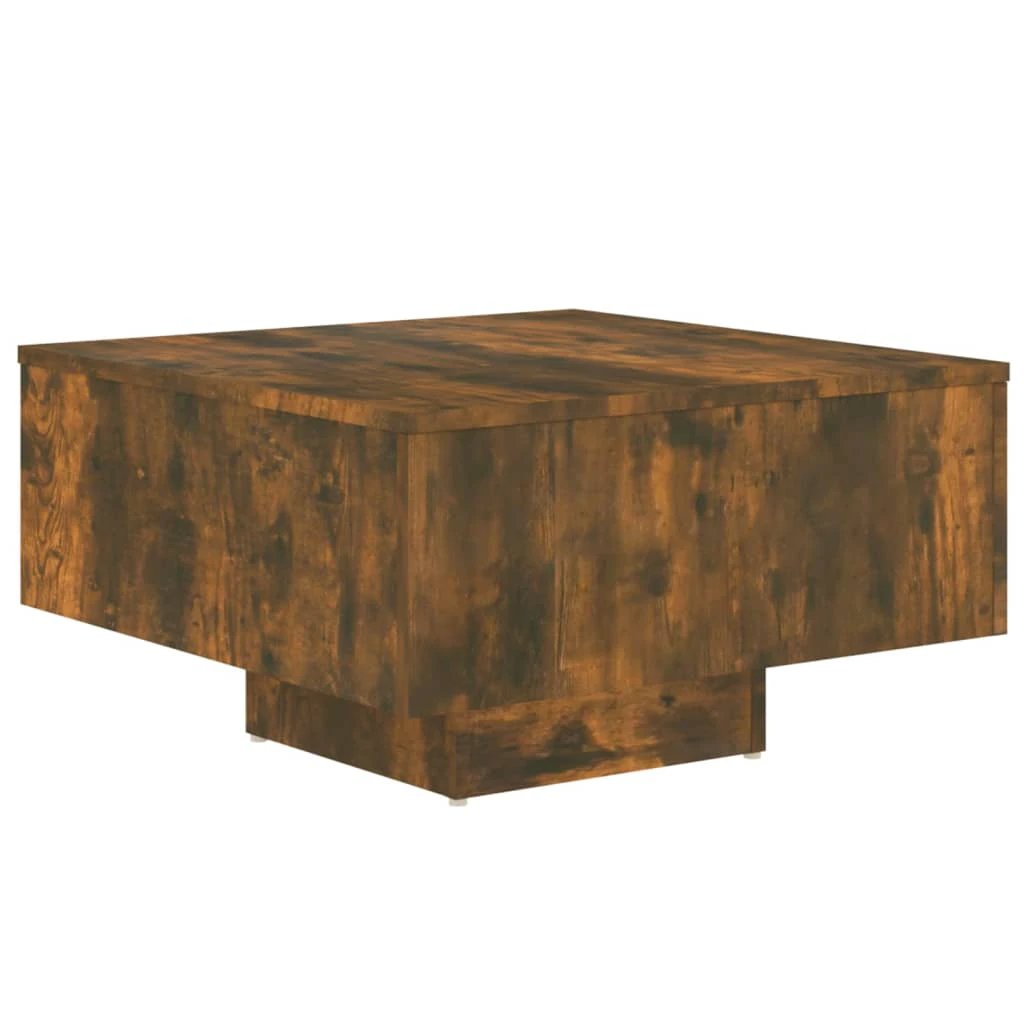VidaXL Coffee Table 60x60x31.5 Cm Smoked Oak Engineered Wood Living Room Decor Piece by vidaXL