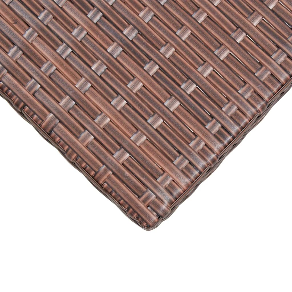 vidaXL vidaXL Garden Table Brown 110x60x67 cm Poly Rattan - Garden Table