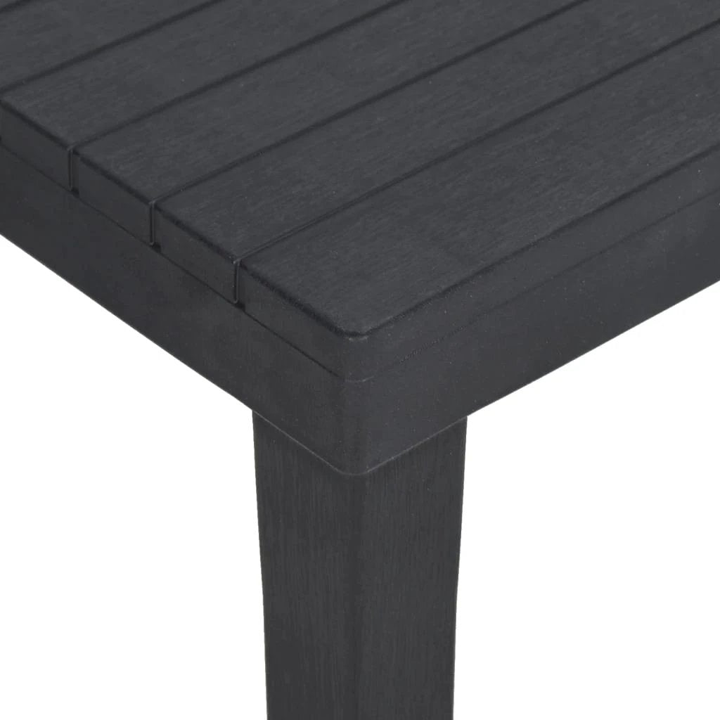 vidaXL Garden Table 150x90x72 cm PP Anthracite - Garden Table