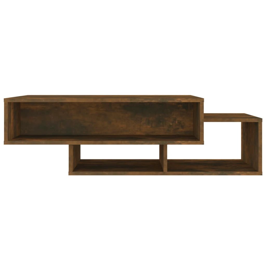 VidaXL Coffee Table 105x55x32 cm Smoked Oak Engineered Wood With Three Storage Compartments Living Room And Office by vidaXL