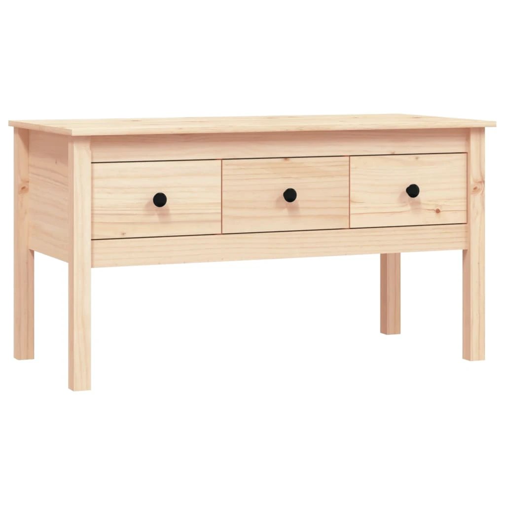 vidaXL VidaXL Coffee Table 102x49x55 cm Solid Pine Wood with Storage Drawers for Living Room - Coffee Table