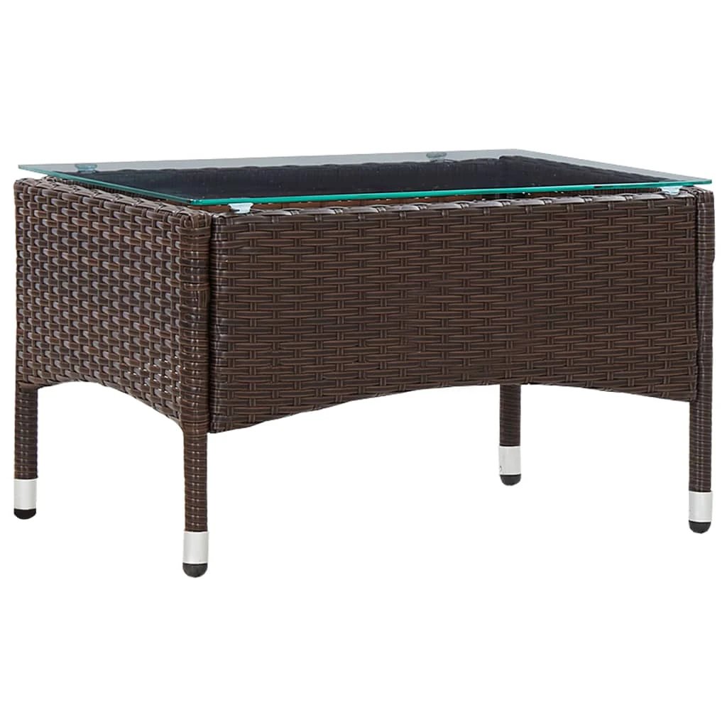 VidaXL Coffee Table 60x40x36 PE Rattan Outdoor by vidaXL