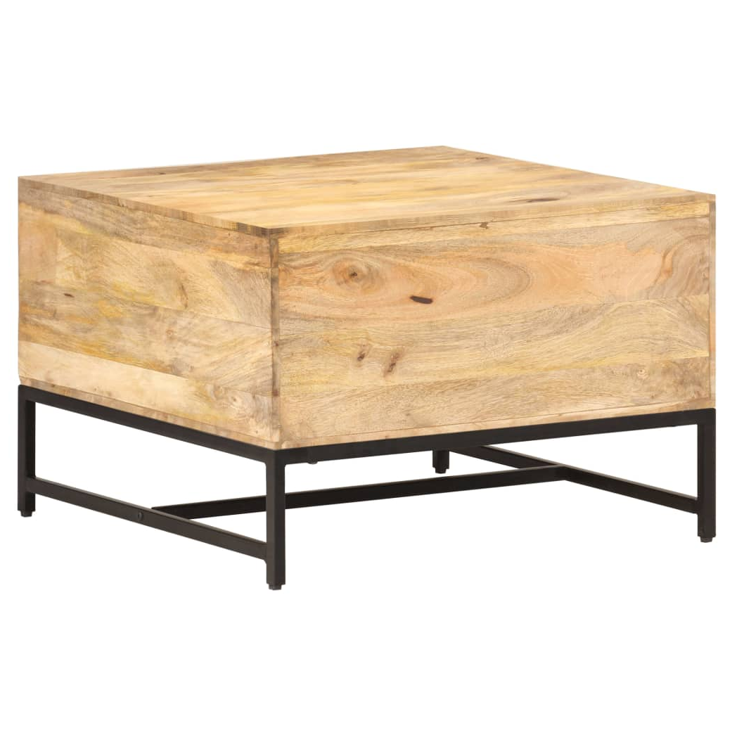 VidaXL Coffee Table 67x67x45 cm Solid Mango Wood Rustic Finish for Living Room Decor by vidaXL
