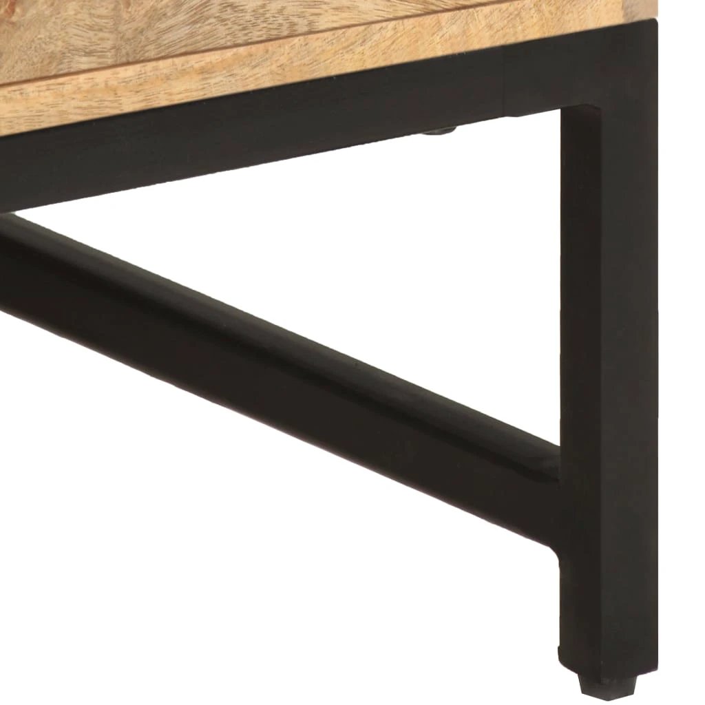 VidaXL Coffee Table 67x67x45 cm Solid Mango Wood Rustic Finish for Living Room Decor by vidaXL