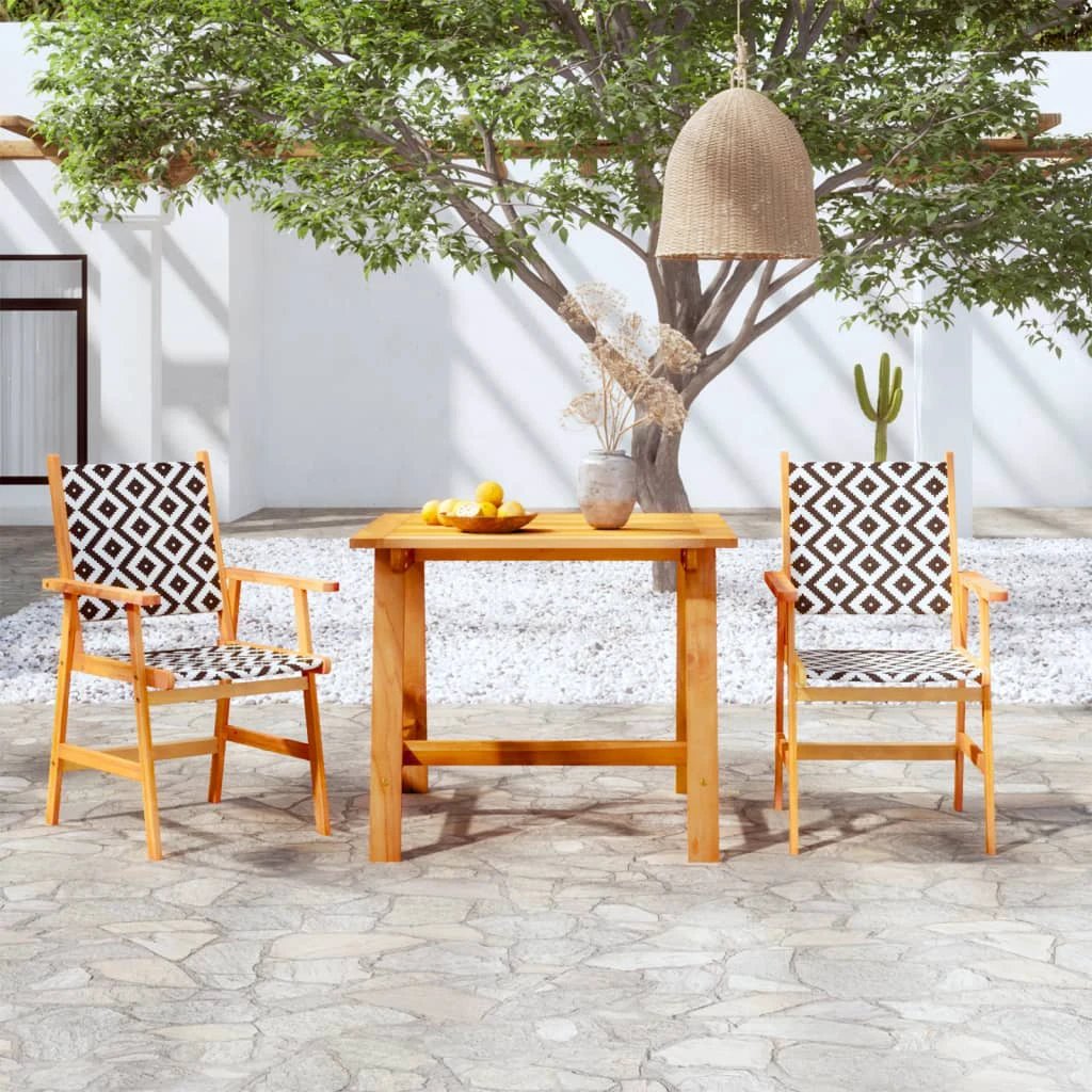 vidaXL VidaXL Garden Dining Set Acacia Wood Rattan - Garden Set