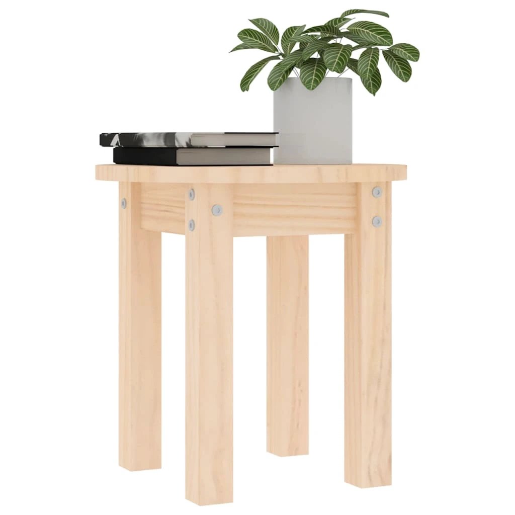 VidaXL Round Coffee Table Diameter 35 Cm Solid Pine Wood For Small Living Rooms Decor by vidaXL
