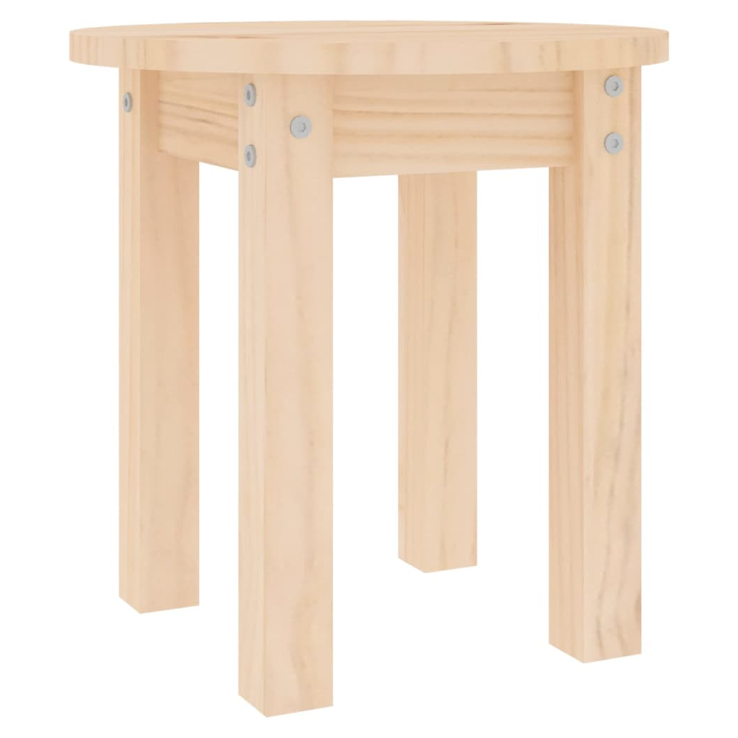 VidaXL Round Coffee Table Diameter 35 Cm Solid Pine Wood For Small Living Rooms Decor by vidaXL