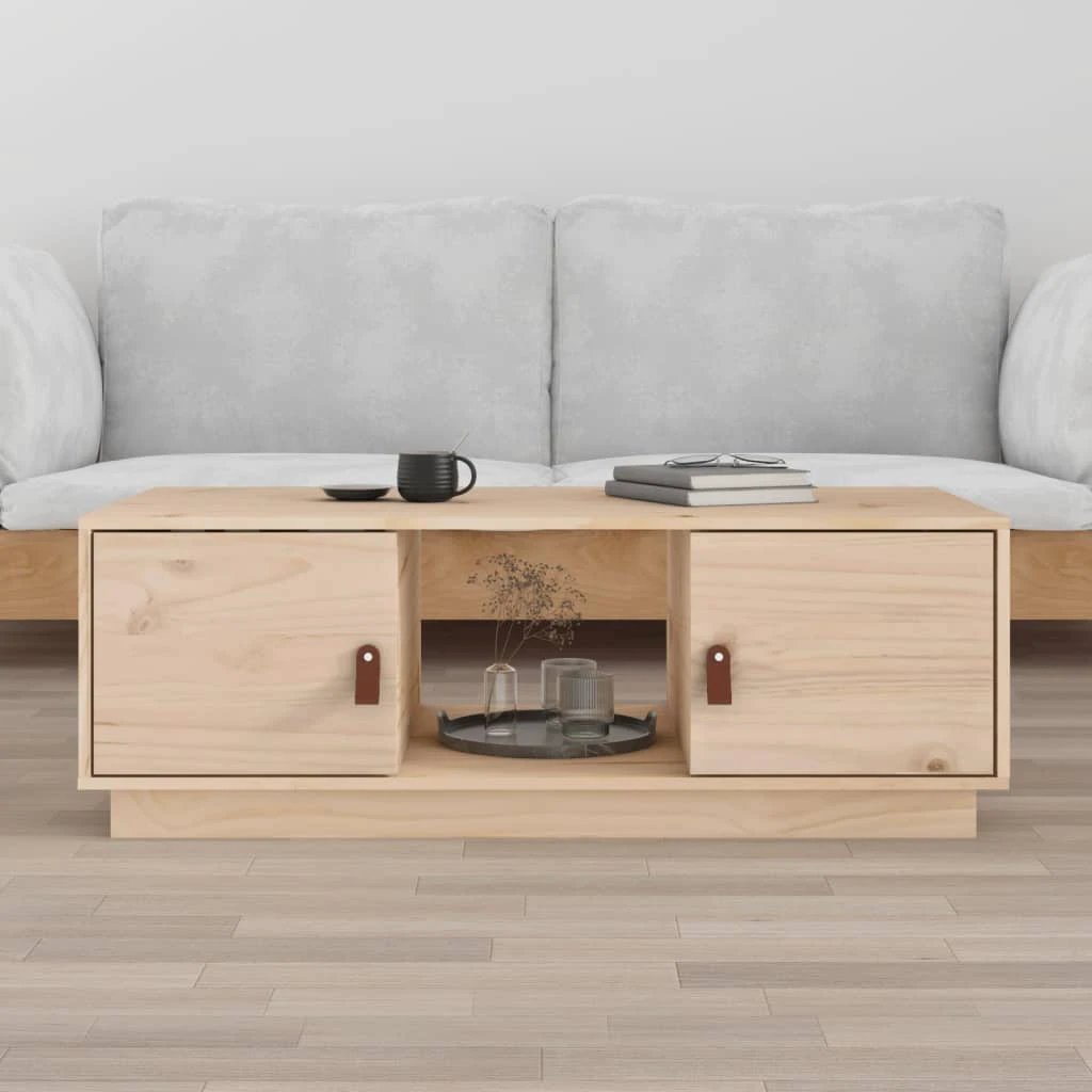 vidaXL VidaXL Coffee Table 100x50x35 cm Solid Pine Rustic Wood With Natural Knots For Living Room - Coffee Table