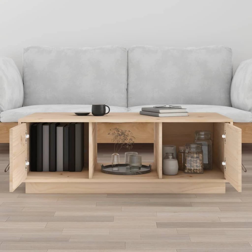 vidaXL VidaXL Coffee Table 100x50x35 cm Solid Pine Rustic Wood With Natural Knots For Living Room - Coffee Table