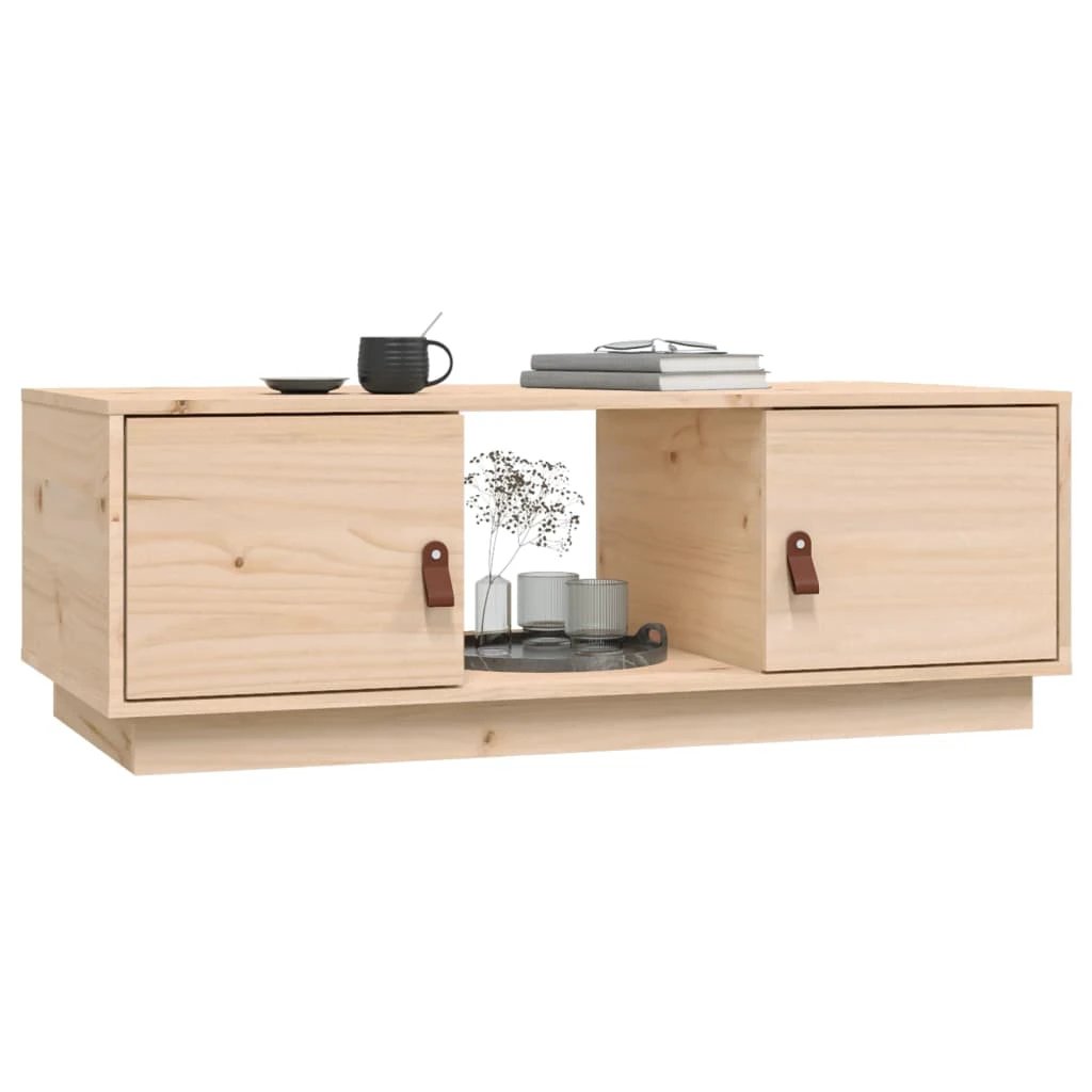 vidaXL VidaXL Coffee Table 100x50x35 cm Solid Pine Rustic Wood With Natural Knots For Living Room - Coffee Table