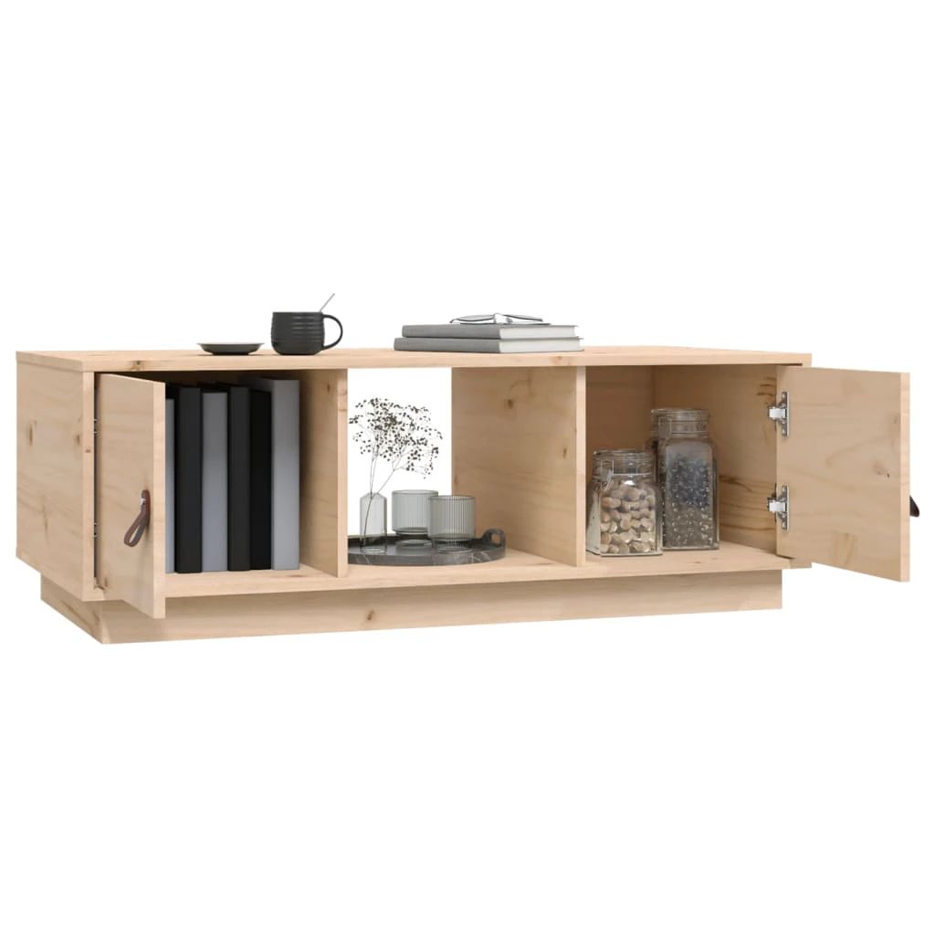 vidaXL VidaXL Coffee Table 100x50x35 cm Solid Pine Rustic Wood With Natural Knots For Living Room - Coffee Table