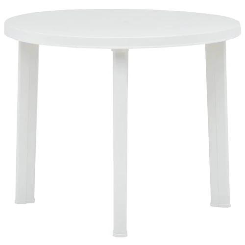 vidaXL Garden Table White 89 cm Plastic by vidaXL