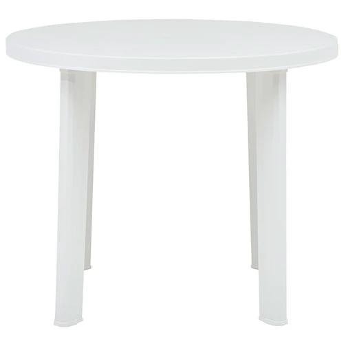 vidaXL Garden Table White 89 cm Plastic by vidaXL