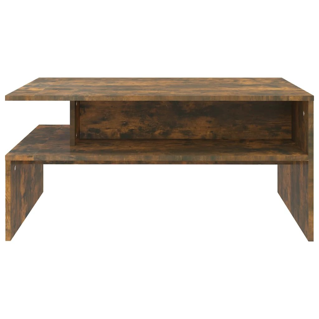 vidaXL Coffee Table 90x60x42.5 cm Smoked Oak Engineered Wood For Modern Living Room Decor by vidaXL