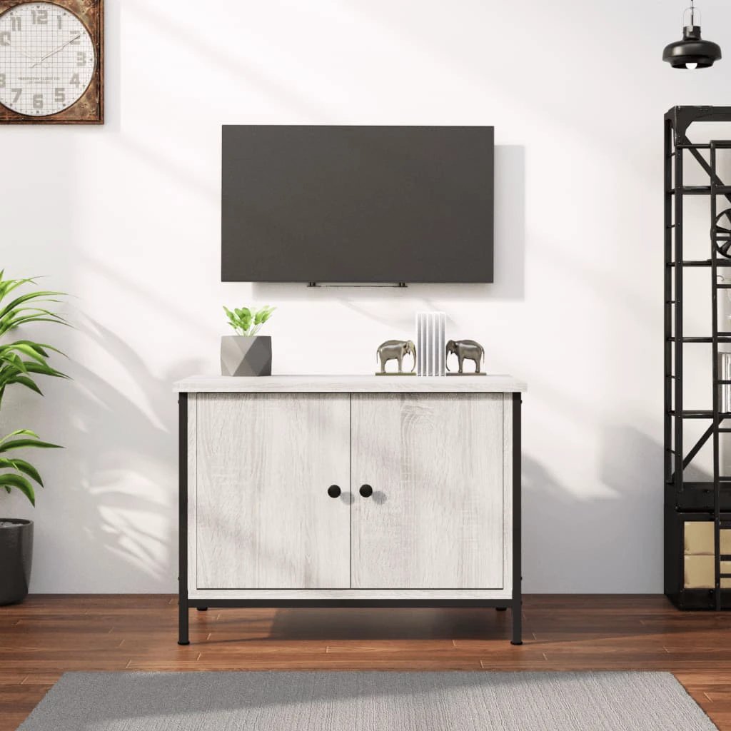 VidaXL TV Cabinet with Doors 102x35x45 cm Engineered Wood for Living Room Media Center by vidaXL