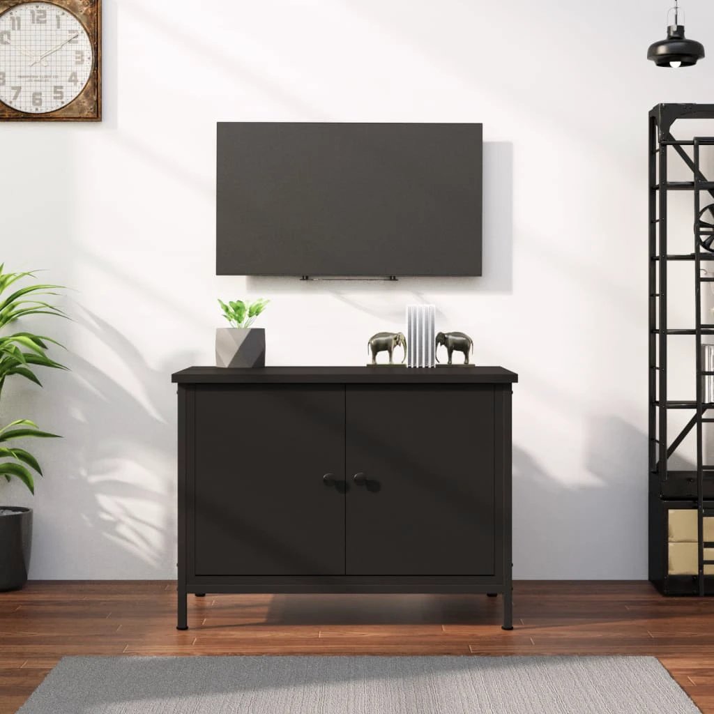 VidaXL TV Cabinet with Doors 102x35x45 cm Engineered Wood for Living Room Media Center by vidaXL