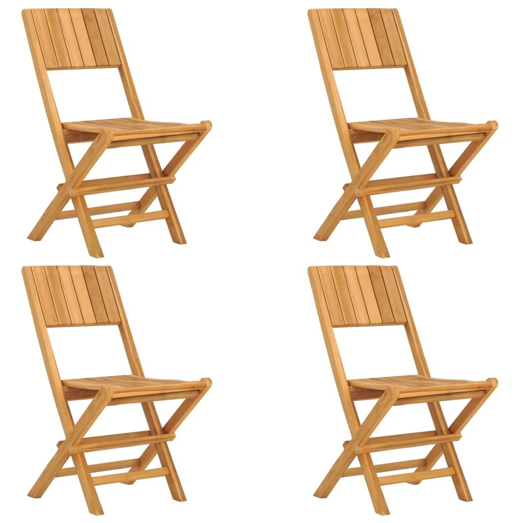 VidaXL Garden Dining Set 5 Piece Solid Teak Wood All Weather Outdoor Patio Al Fresco Ready by vidaXL