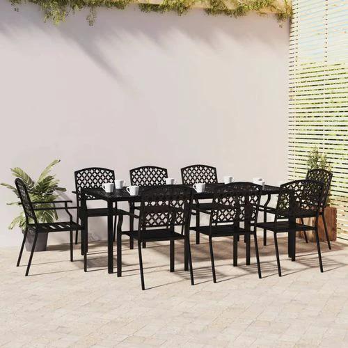 vidaXL vidaXL 3 Piece Garden Dining Set with Anthracite Steel Construction and Elegant Design for Outdoor Entertaining - Garden Set