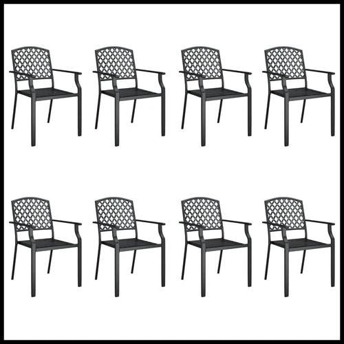 vidaXL vidaXL 3 Piece Garden Dining Set with Anthracite Steel Construction and Elegant Design for Outdoor Entertaining - Garden Set