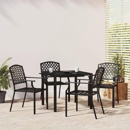 vidaXL vidaXL 3 Piece Garden Dining Set with Anthracite Steel Construction and Elegant Design for Outdoor Entertaining - Garden Set