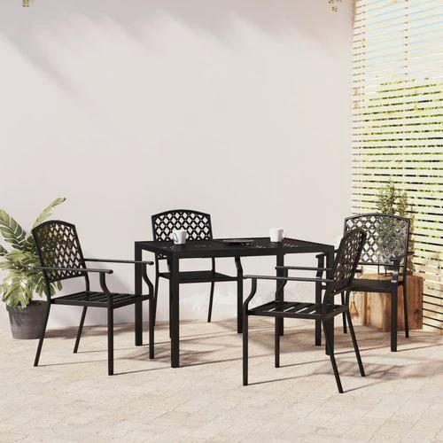 vidaXL vidaXL 3 Piece Garden Dining Set with Anthracite Steel Construction and Elegant Design for Outdoor Entertaining - Garden Set