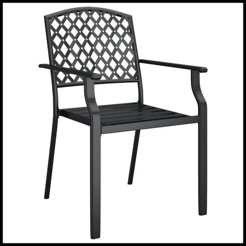 vidaXL 3 Piece Garden Dining Set with Anthracite Steel Construction and Elegant Design for Outdoor Entertaining by vidaXL