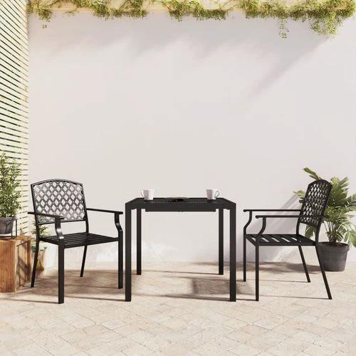vidaXL vidaXL 3 Piece Garden Dining Set with Anthracite Steel Construction and Elegant Design for Outdoor Entertaining - Garden Set